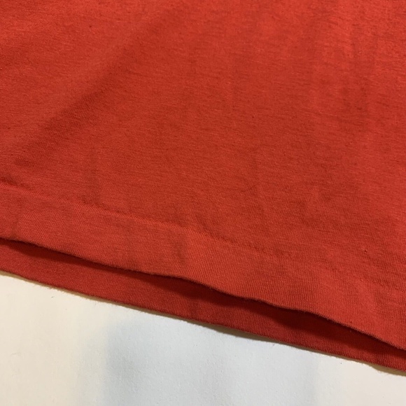 Vintage 80s Nature Knit Red Preppy Golf Short Sleeve Polo Shirt Men's Size Large - Picture 4 of 8